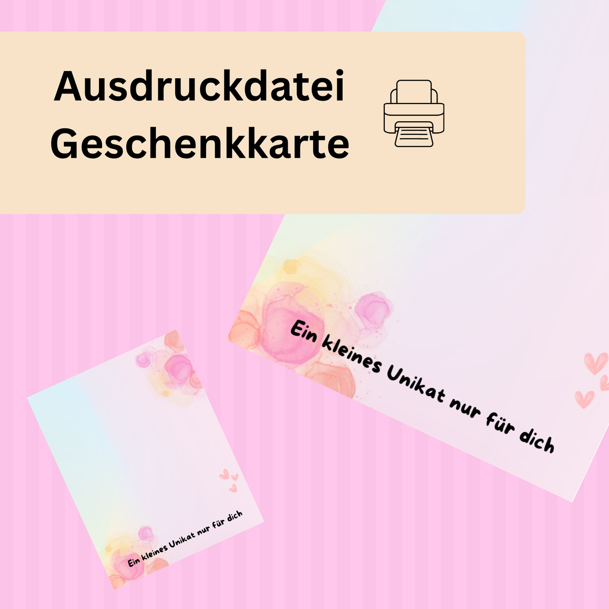 Ausdruckdatei Geschenkkarte