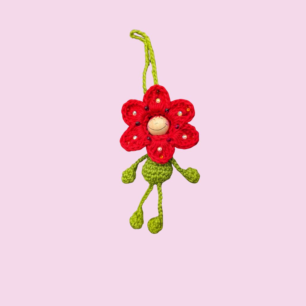 Häkelanleitung Blumenanhänger