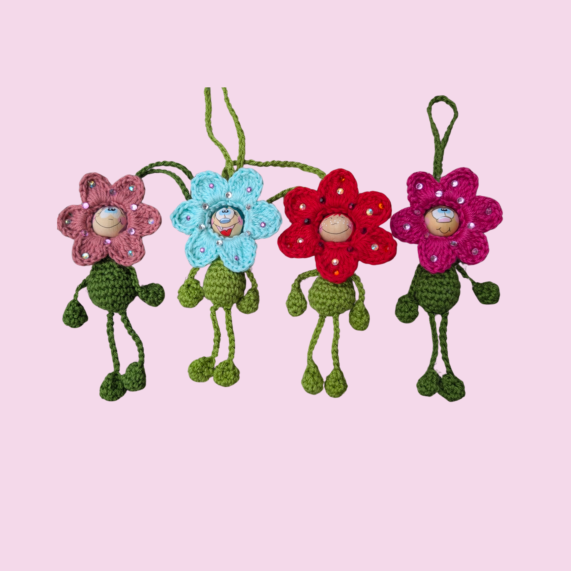 Häkelanleitung Blumenanhänger