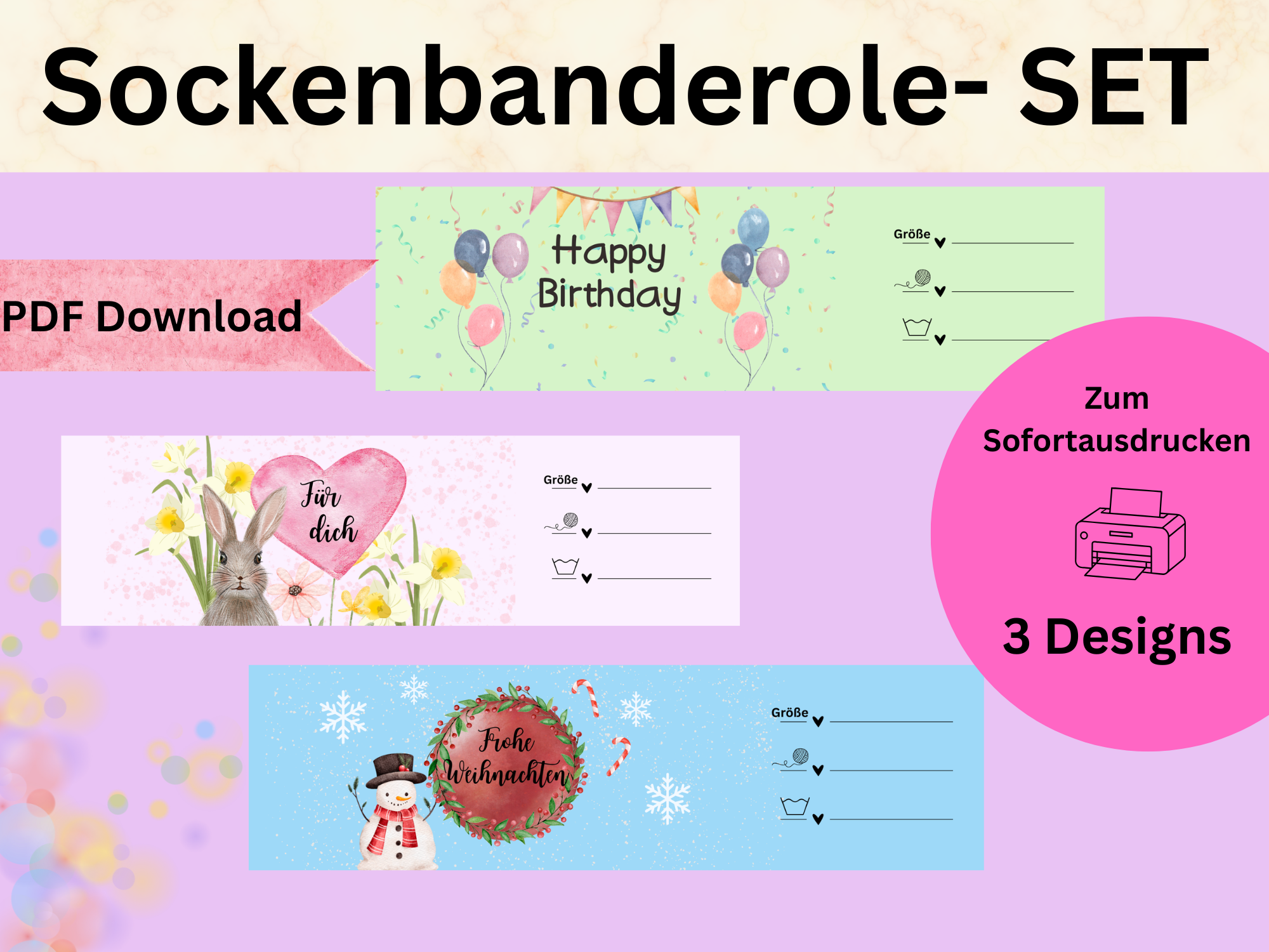 Ausdruckdatei Sockenbanderole