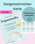 Ausdruckdatei Sorgenwürmchen-Karten