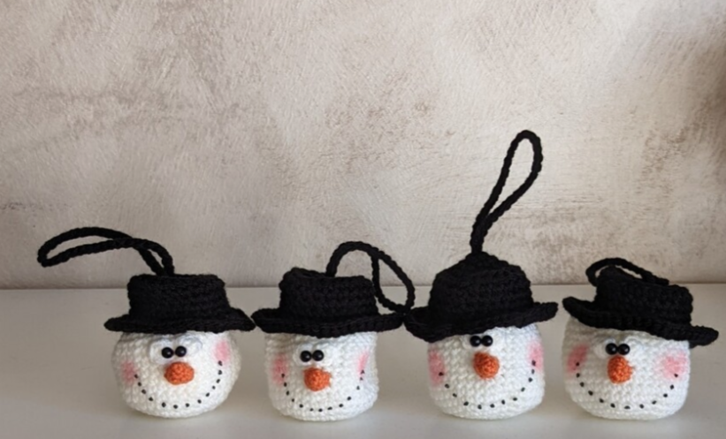 Häkelanleitung Schneemann Kopf