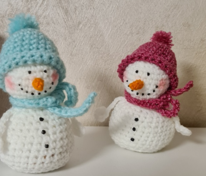 Häkelanleitung Schneemann