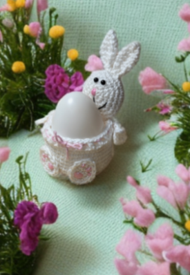 Häkelanleitung Eierbecher Hase