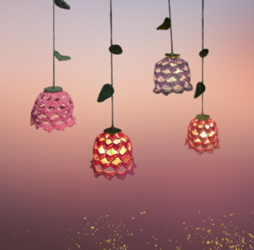 Häkelanleitung Blumenlicht