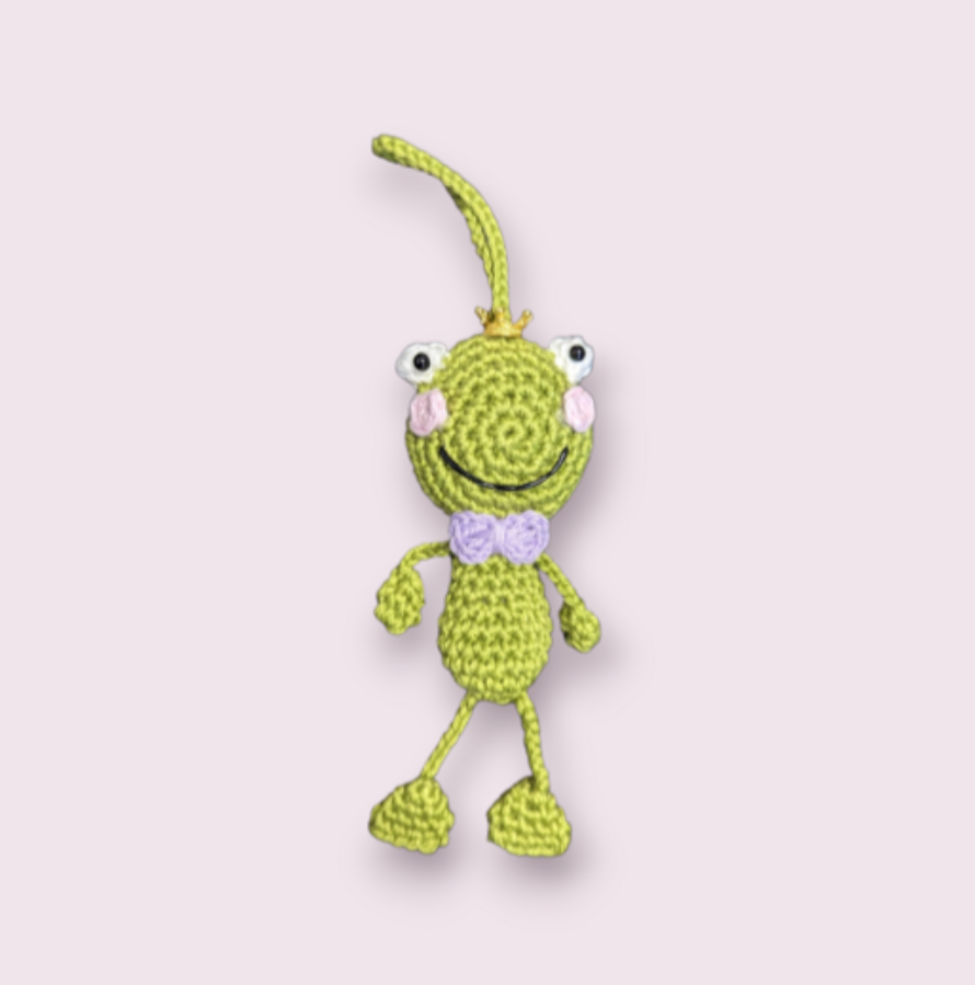 Häkelanleitung Frosch Anhänger