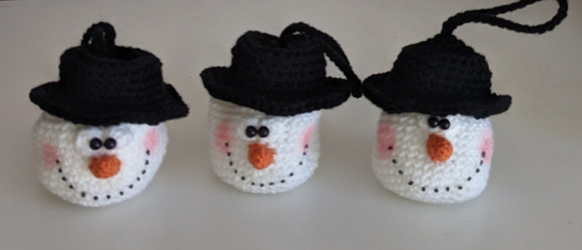 Häkelanleitung Schneemann Kopf