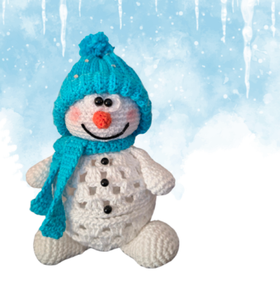 Häkelanleitung Schneemann befüllbar