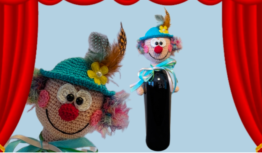 Häkelanleitung Flaschen Clown
