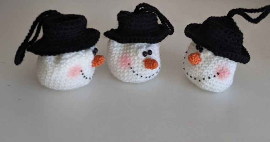 Häkelanleitung Schneemann Kopf
