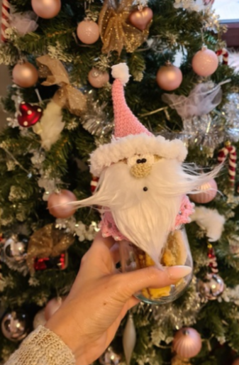 Häkelanleitung Weihnachtsmann Glas