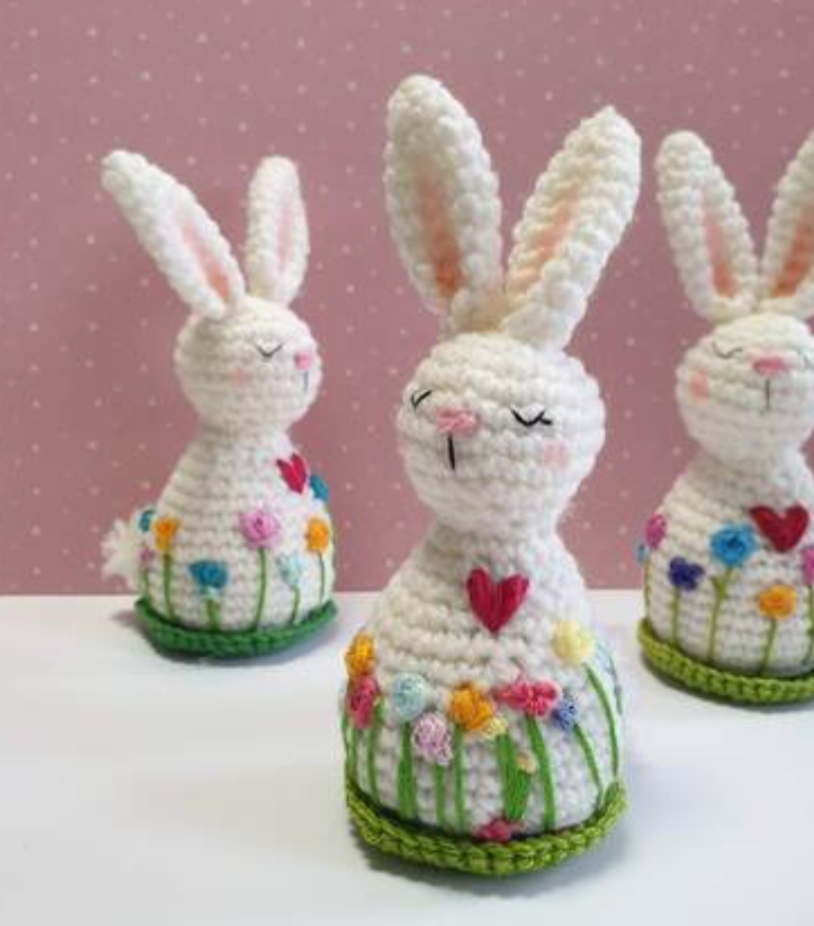 Häkelanleitung kleine Osterhasen