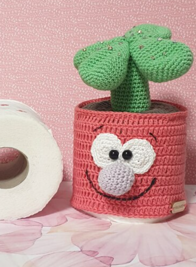 Häkelanleitung Klopapierhülle Glückstöpfchen