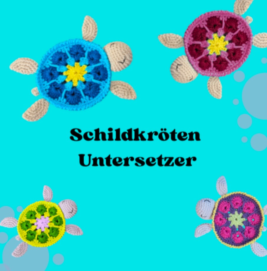 Häkelanleitung Schildkröten Untersetzer