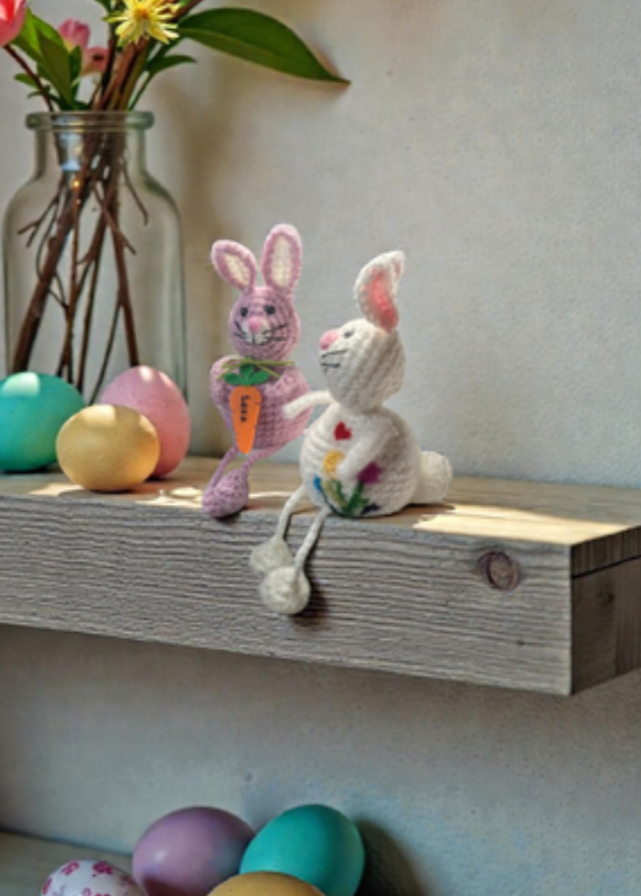 Häkelanleitung Osterhase Kantenhocker