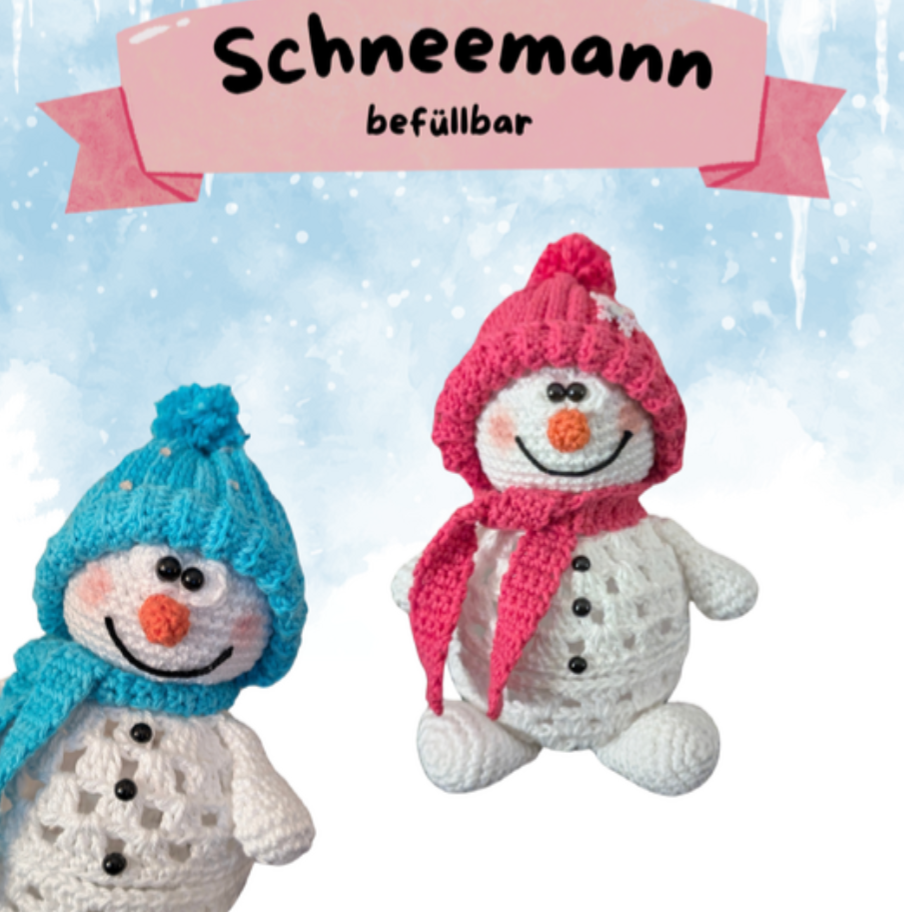 Häkelanleitung Schneemann befüllbar