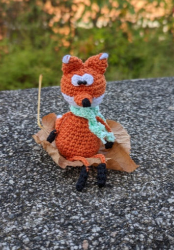 Häkelanleitung Fuchs Kantenhocker