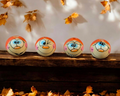 Handbemalte Holzperlen Herbst