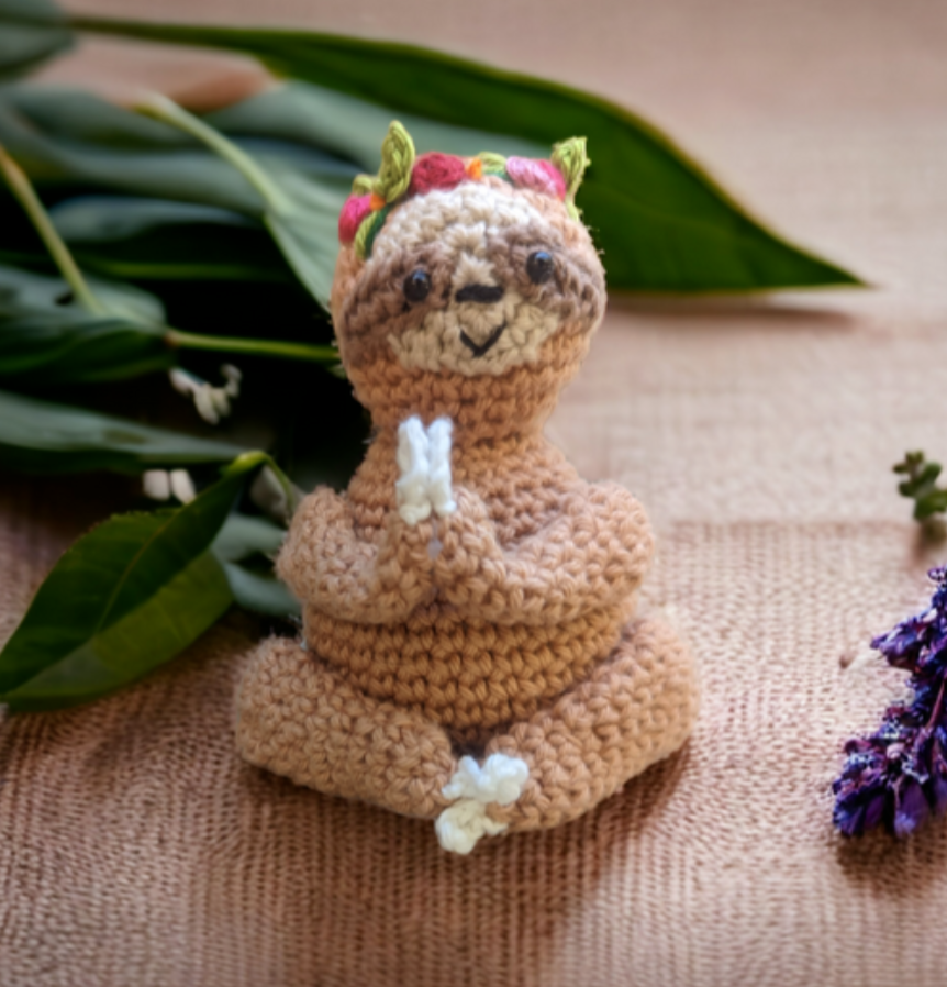 Häkelanleitung Faultier Yoga