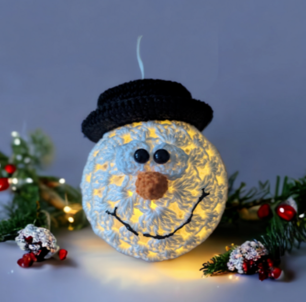 Häkelanleitung Schneemannkugel