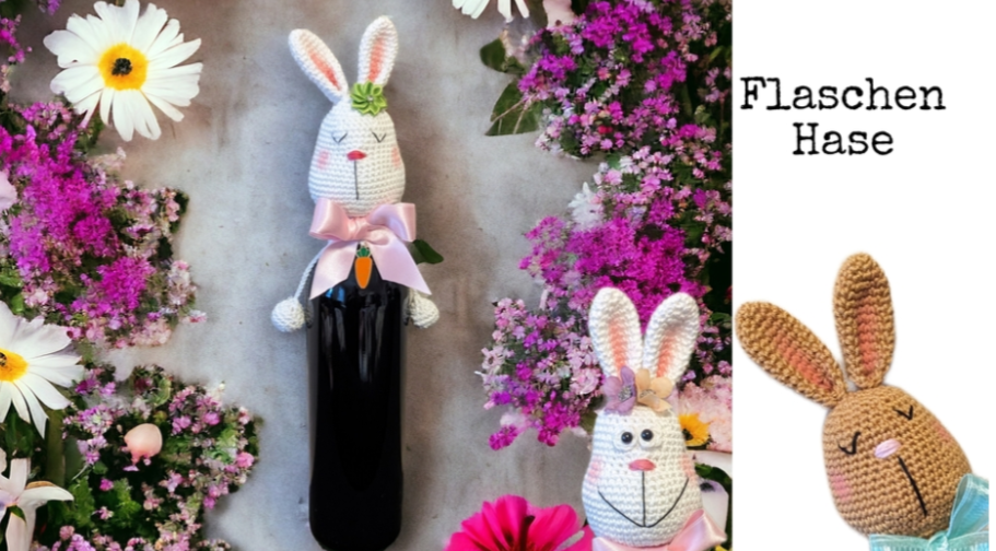 Häkelanleitung Flaschen Hase
