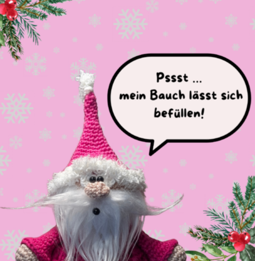 Häkelanleitung Weihnachtsmann befüllbar