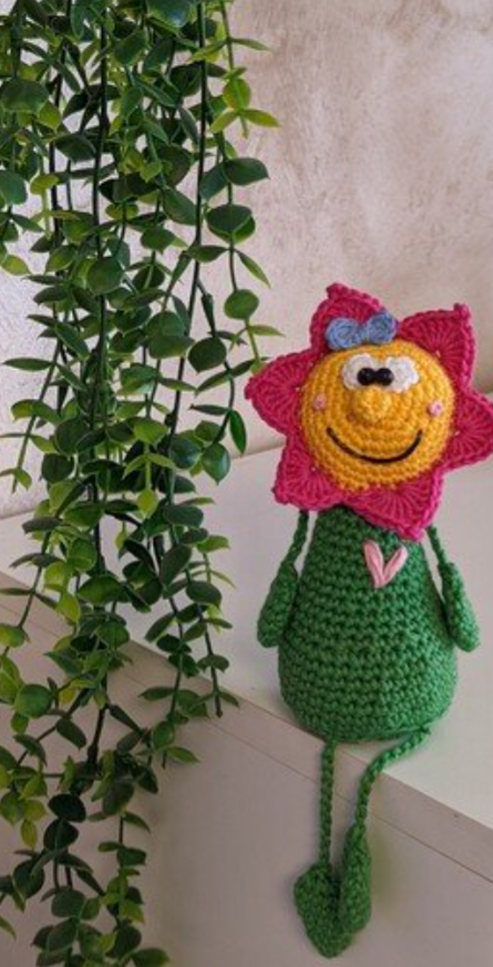 Häkelanleitung Blumen Kantenhocker