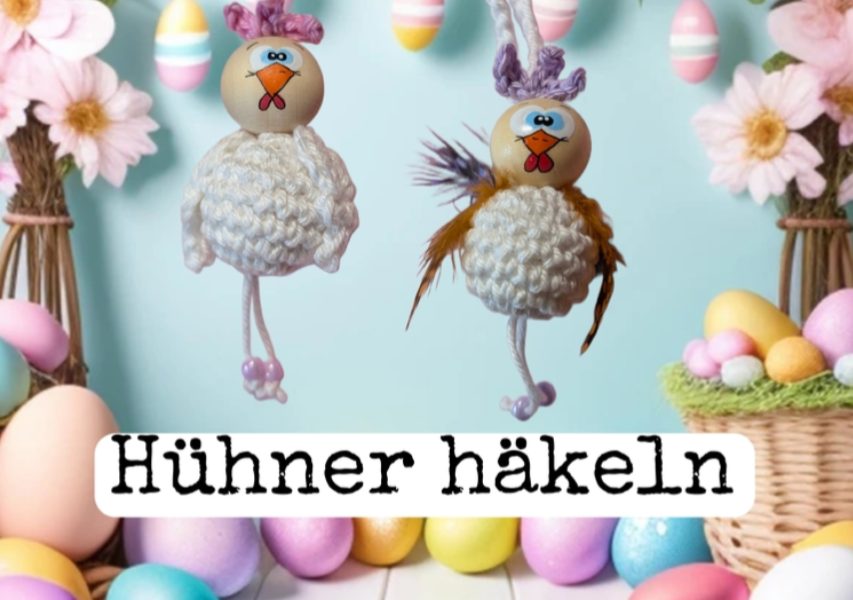 Häkelanleitung Huhn Anhänger