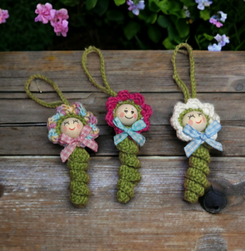 Häkelanleitung Blumenwürmchen