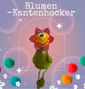 Häkelanleitung Blumen Kantenhocker