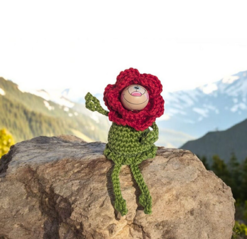 Häkelanleitung Blumenkantenhocker