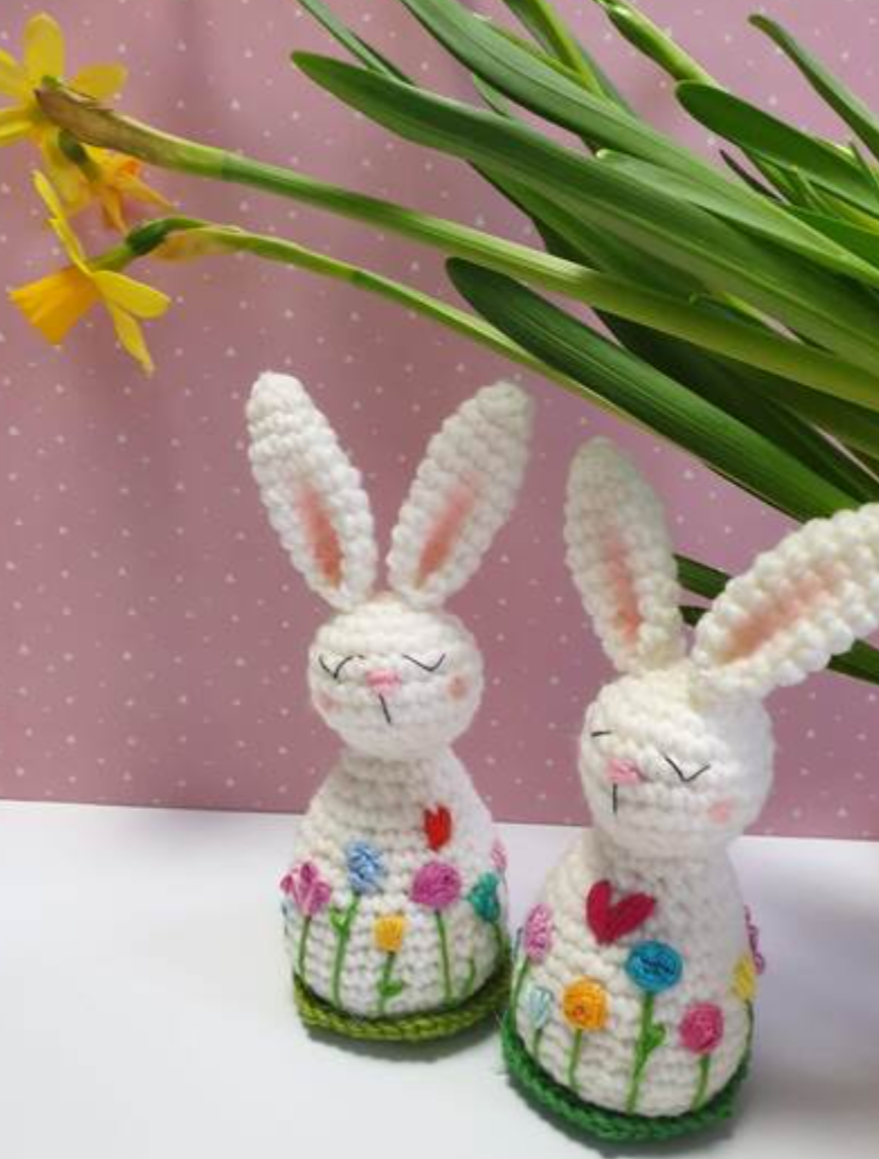 Häkelanleitung kleine Osterhasen
