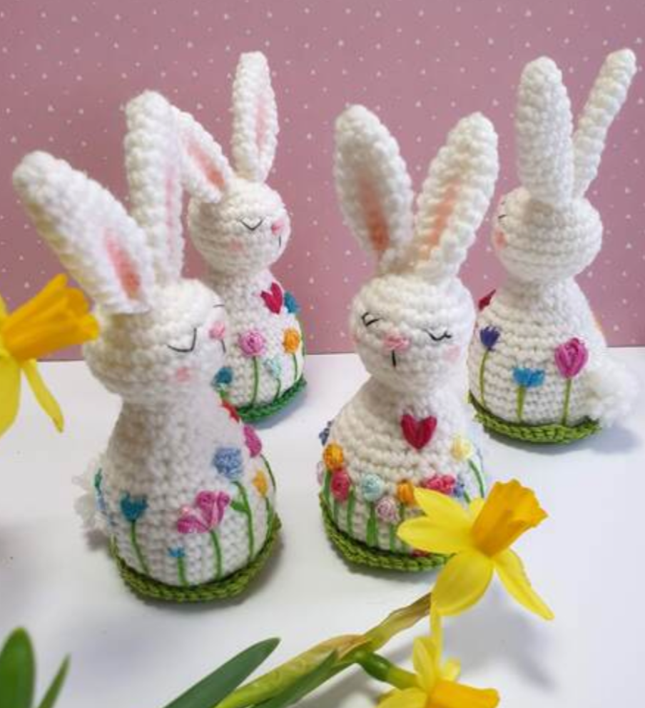 Häkelanleitung kleine Osterhasen