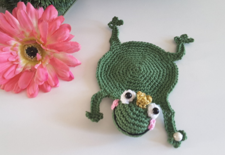 Häkelanleitung Frosch Untersetzer