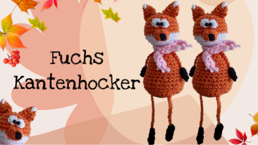 Häkelanleitung Fuchs Kantenhocker