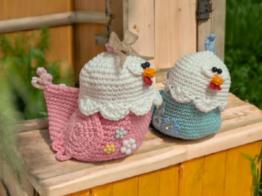 Häkelanleitung Huhn mit Versteck