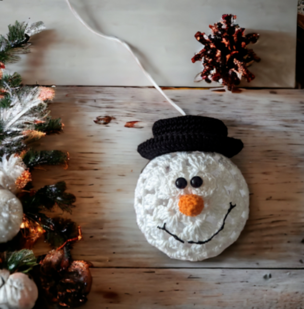 Häkelanleitung Schneemannkugel