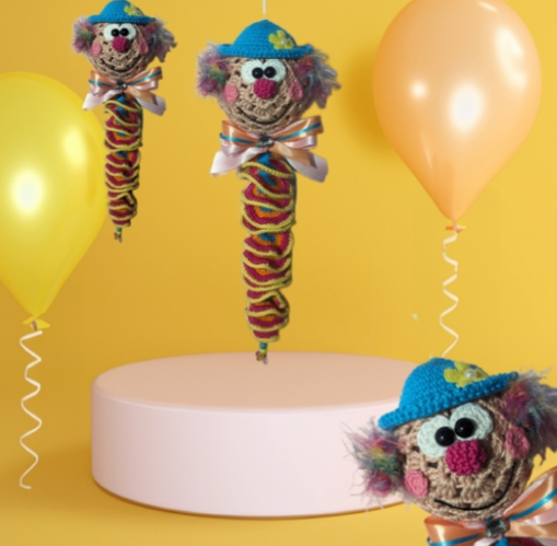 Häkelanleitung Luftschlangen Clown