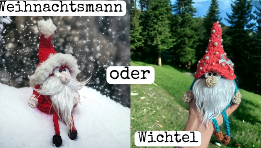 Häkelanleitung Weihnachtsmann oder Wichtel