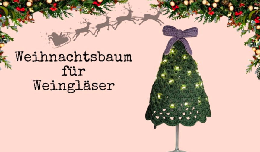 Häkelanleitung Weihnachtsbaumglas