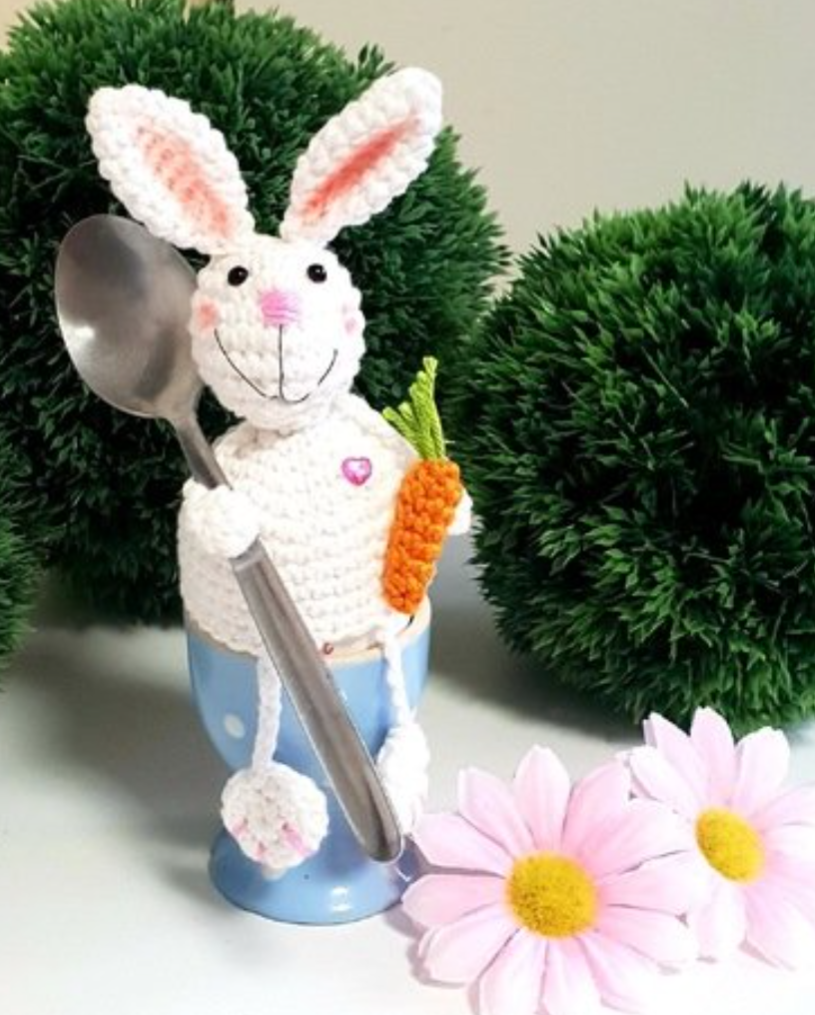 Häkelanleitung Hase Eier-wärmer