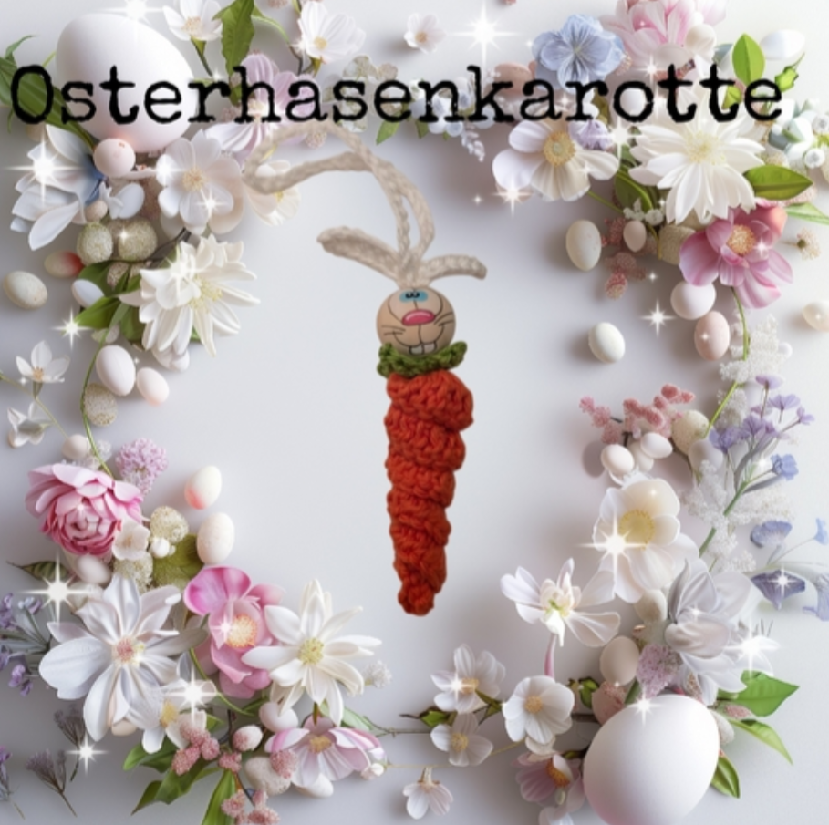Häkelanleitung Osterhase Karotte