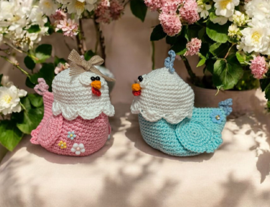 Häkelanleitung Huhn mit Versteck