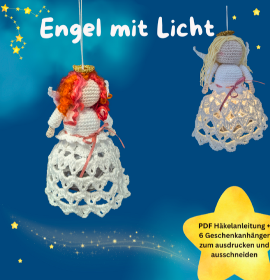 Häkelanleitung Engel mit Licht