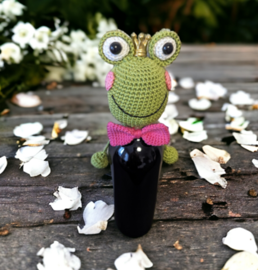 Häkelanleitung Flaschen Frosch