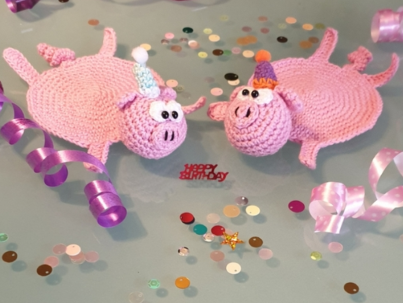 Häkelanleitung Schwein Untersetzer