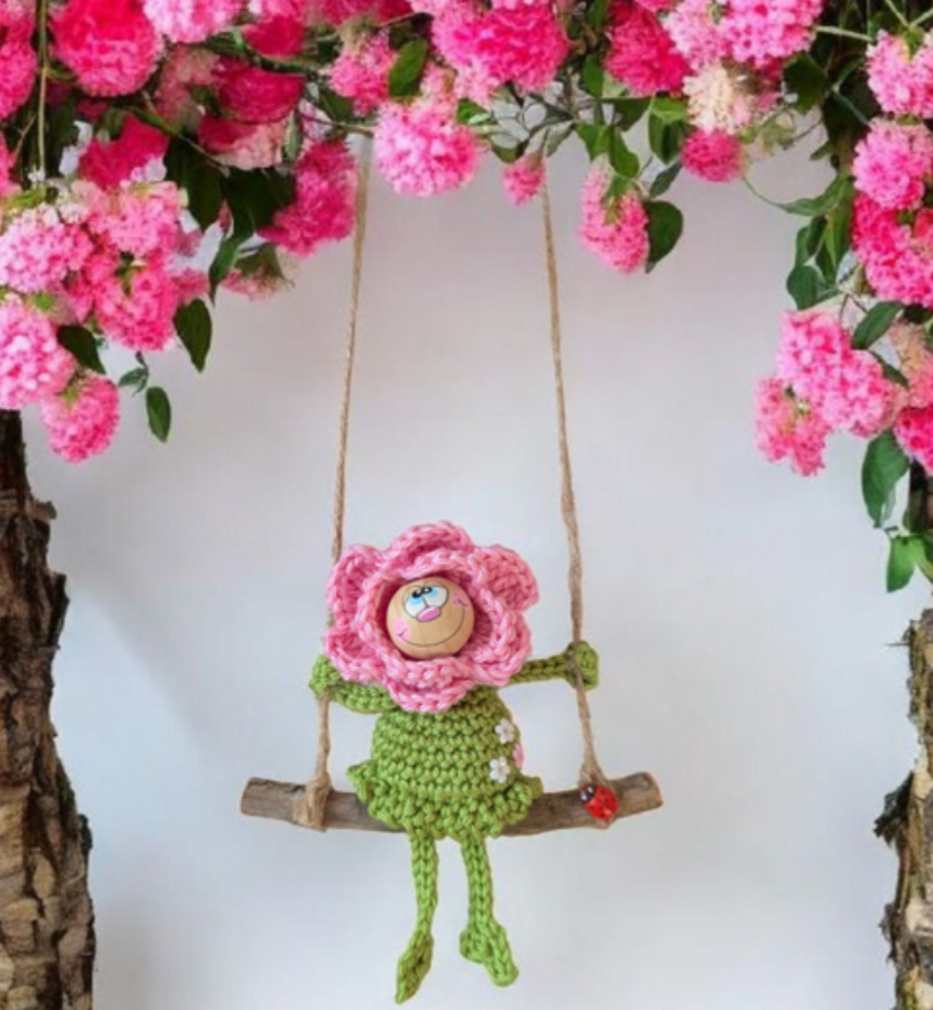 Häkelanleitung Blumenkantenhocker